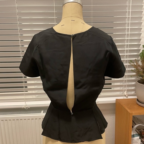 Aritzia Peplum Silk Top - Picture 2 of 2